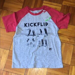 NWT Tag Kids Kickflip T-Shirt - Red and Gray